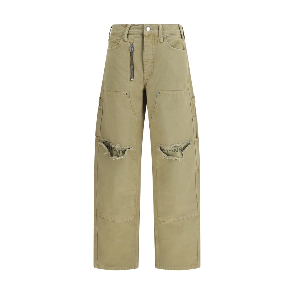 Alexander Wang Bicolor Cotton Cargo Pants